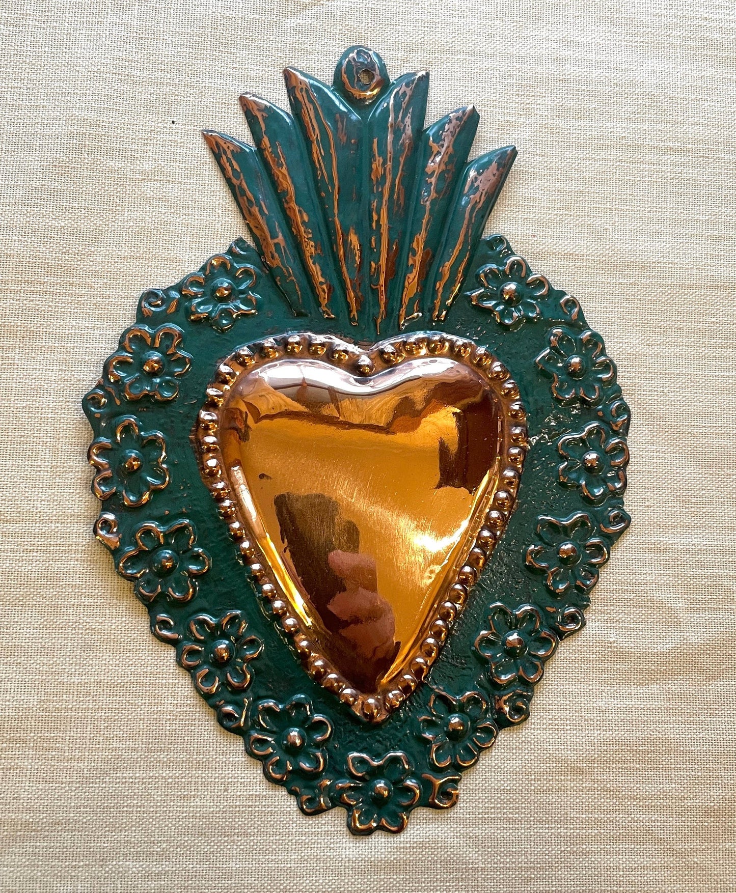 Copper Milagro Heart