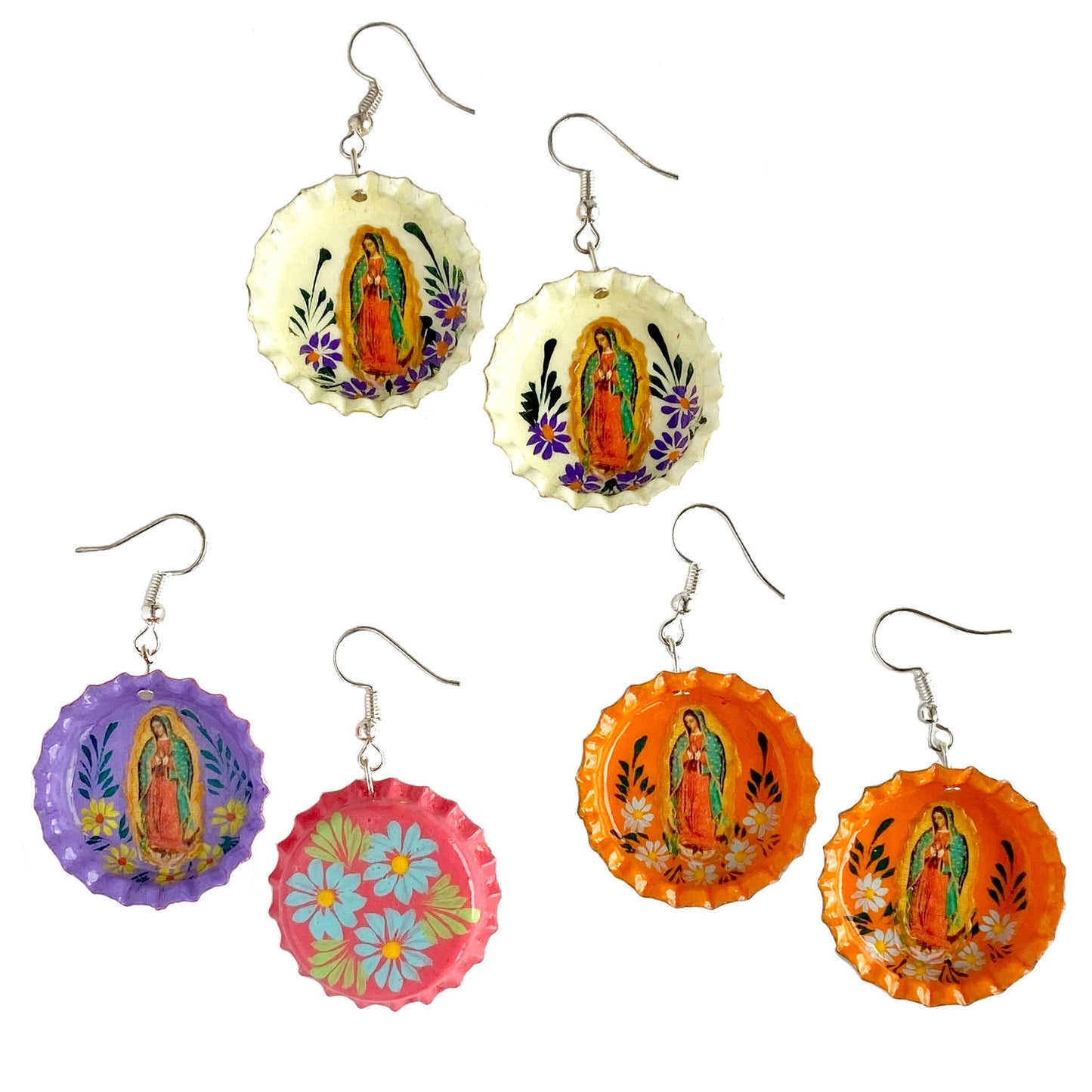 V. Guadalupe Bottlecap Earrings